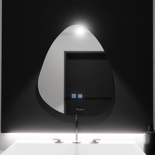 Οργανικός καθρέφτης LED 80x60cm, Fluido Touch, Σύστημα Demister, Dimmable