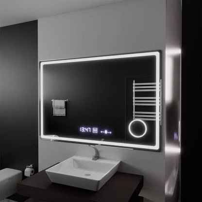 Mirror LED ορθογώνιο 120x80cm Souverain Motionglow Marcello Αποστολικό Σύστημα Ρολόι & Dimable Cosmetic Terometer