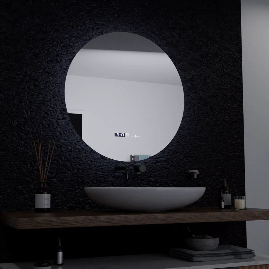 60cm στρογγυλό καθρέφτη Serenite Motionglow Marcellow Dimable Clock Disrosting System