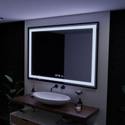 Mirror LED ορθογώνιο 100x70cm verite maje είναι noir κίνηση glow marcello αναπηρίες και το θερμόμετρο Dimable