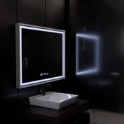 Mirror LED ορθογώνιο 80x60cm Verite Imperial Silver Motion Glow Marcello Σύστημα Defrition Clock & Dimable Θερμόμετρο