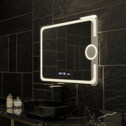 Mirror LED ορθογώνιο 80x60cm Eclat Motionglow Marcello Clock Defrition System & Wolf Θερμόμετρο Dimable Cosmetic