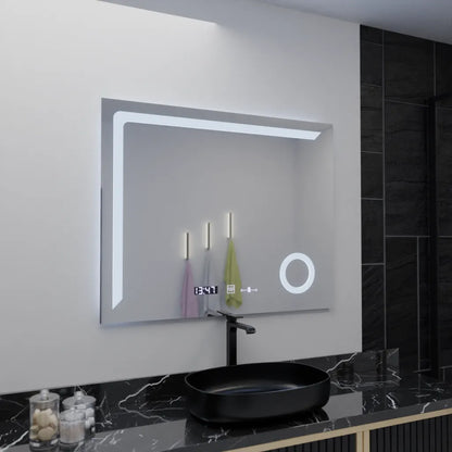 Mirror LED ορθογώνιο 100x80cm ακριβεία Motionglow Marcello αποσυναρμολόγηση Defrost & Thermometer Wolf Cosmetic