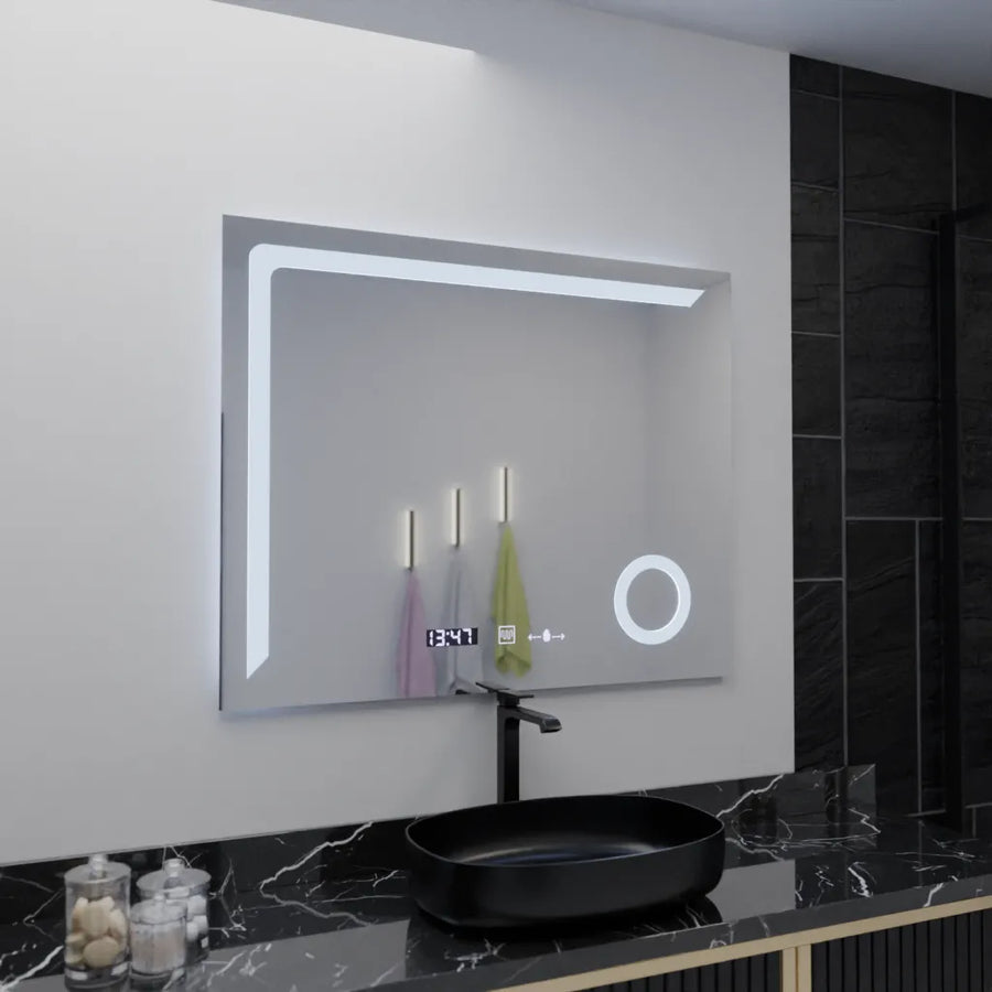 Mirror LED ορθογώνιο 100x80cm ακριβεία Motionglow Marcello αποσυναρμολόγηση Defrost & Thermometer Wolf Cosmetic