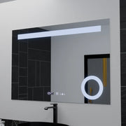 Mirror LED ορθογώνιο 120x80cm Absolu Motionglow Marcello Διάρκεια Ρολόι & Commensurial Θερμόμετρο