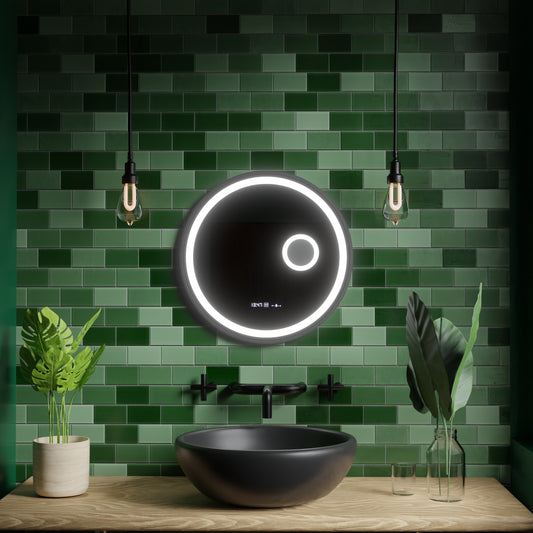 Στρογγυλό LED Mirror Sensor Motionglow Micah Marcello 60 cm Αποστολής Σύστημα απόρριψης ρολογιού