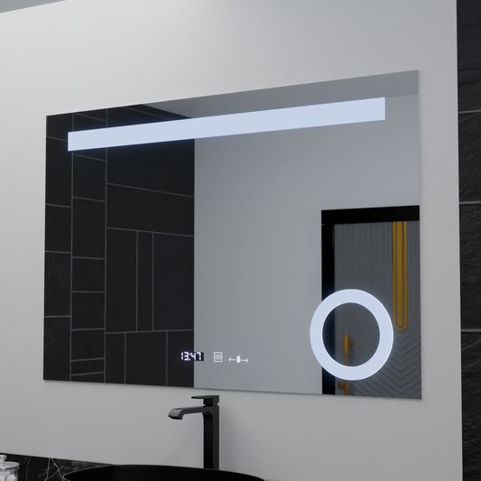 Mirror LED ορθογώνιο 100x75cm Absolu Motionglow Marcello Αποστολής Σύστημα απόρριψης ρολογιού
