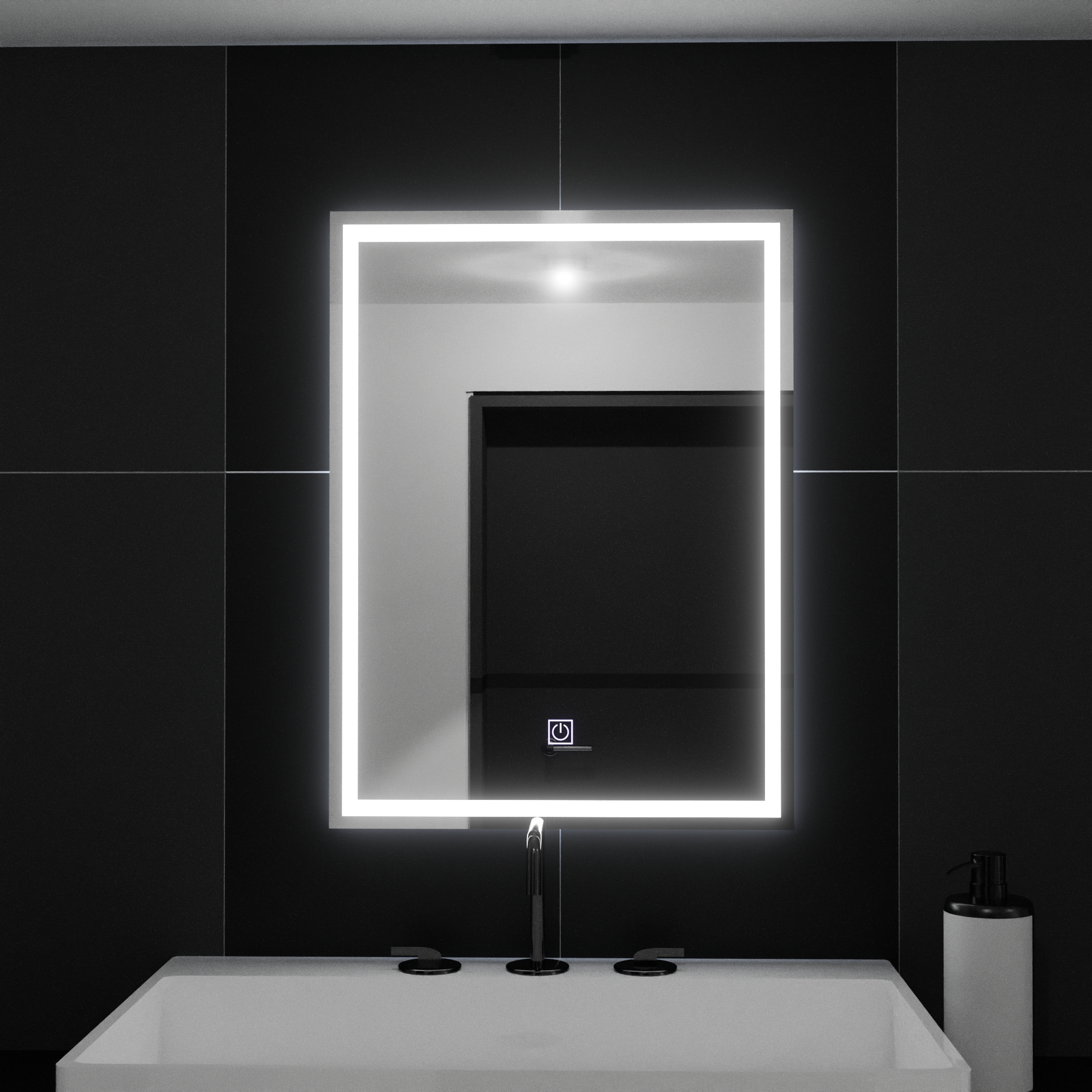 Mirror LED ορθογώνιο πλαίσιο 50x70cm Basic Touch