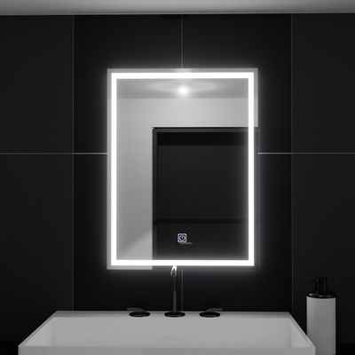 Ορθογώνιος καθρέφτης LED, 50x70cm, ΠΛΑΙΣΙΟ Basic Touch