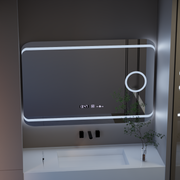 Mirror LED ορθογώνιο 120x80cm Capri Stile Motionglow Marcello Αποσυναρμολόγηση ρολογιού & θερμόμετρου Wolf Cosmetic