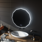 LED Touch Lichtkreis LED Mirror, 70x70 cm