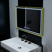 Mirror LED ορθογώνιο 120x80cm specchio motionglow marcello Σύστημα πρόβλεψης ρολογιού & Dimable Thermometer