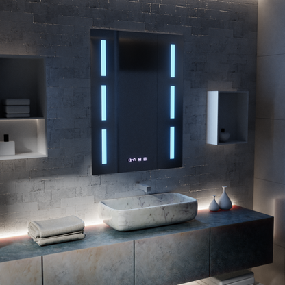 Καθρέφτης LED Touch Erich S86/60X80 Demist System, Ρολόι και Θερμοκρασία 60x80 cm