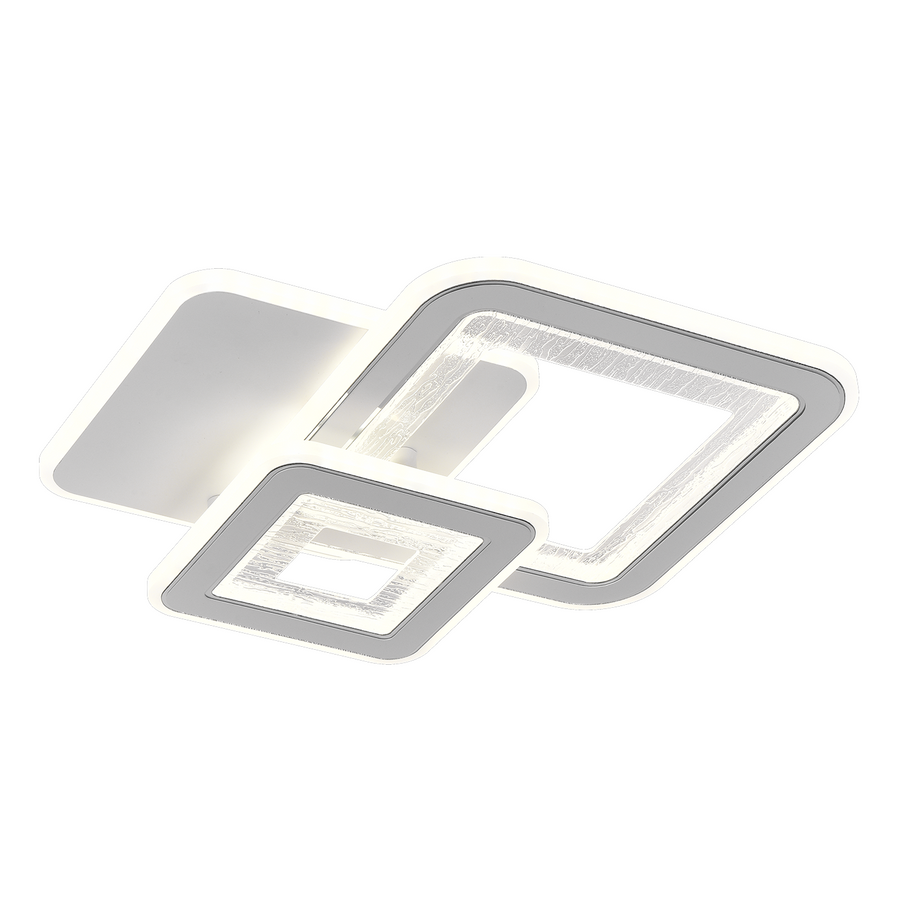 LED LED τετράγωνο, 34W, 3 τετράγωνα, κρύο/ζεστό/ουδέτερο φως, λευκό