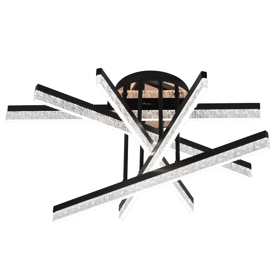 Πολυέλαιος LED με Τηλεχειριστήριο LT179/5BK, 67W, 5 Στοιχεία, Κρύο/Ζεστό/Ουδέτερο φως, Ρυθμιζόμενο, Μαύρο