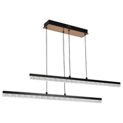 Κρεμαστός ακρυλικός πολυέλαιος LED LT181/2BK, 37W, Light 3000/4000/6000K, Μαύρος, Ρυθμιζόμενο Ύψος