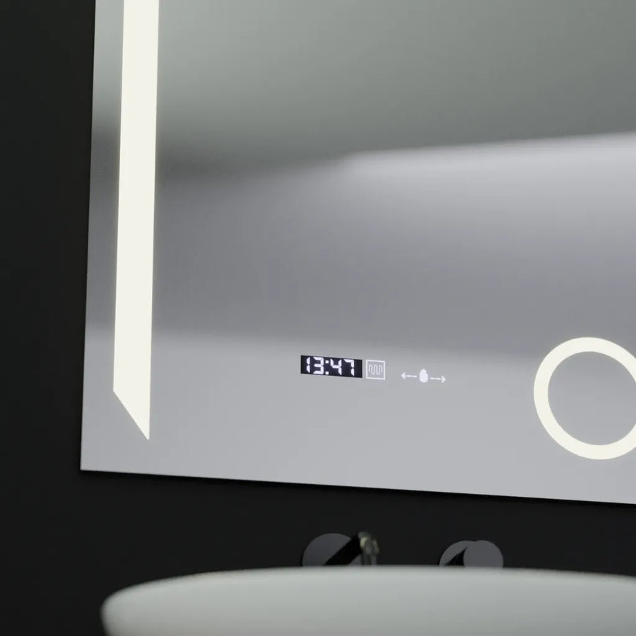 Mirror LED ορθογώνια 60x80cm ακριβεία Motionglow Marcello System Disability & Thermometer of the Caimimic Glass