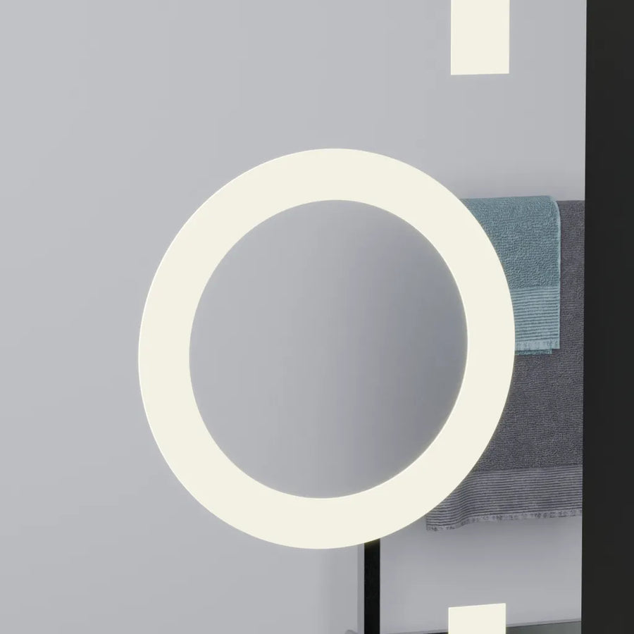 Mirror LED ορθογώνιο 60x80cm Eclat Motionglow Marcello System Defrosting System Thermometer & Clock Cosmetics Dimable