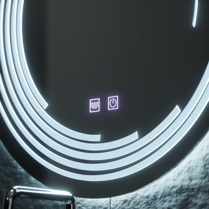 Mirror LED Γύρος 70cm Lira Verità Touch Dimable Defrition System