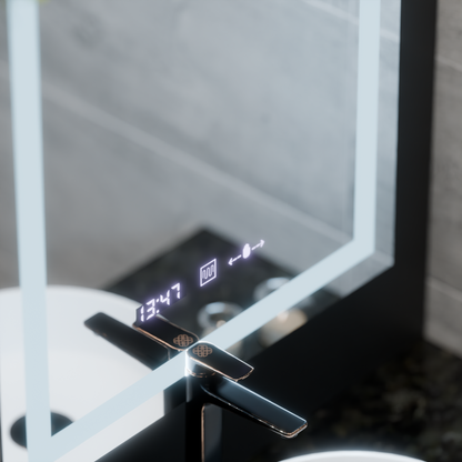 Ορθογώνιο καθρέφτη LED 60x80cm Verite Motionglow Marcellow Dimable Clock System