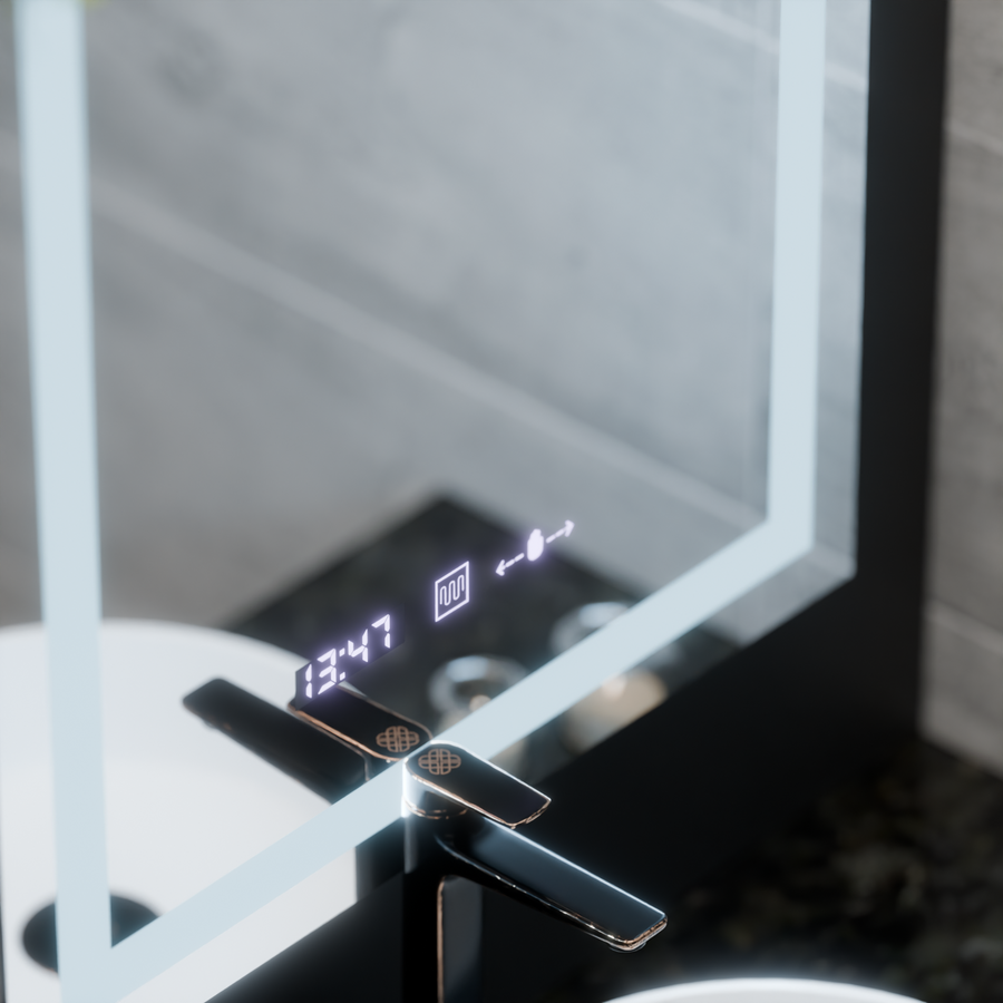 Ορθογώνιο καθρέφτη LED 60x80cm Verite Motionglow Marcellow Dimable Clock System