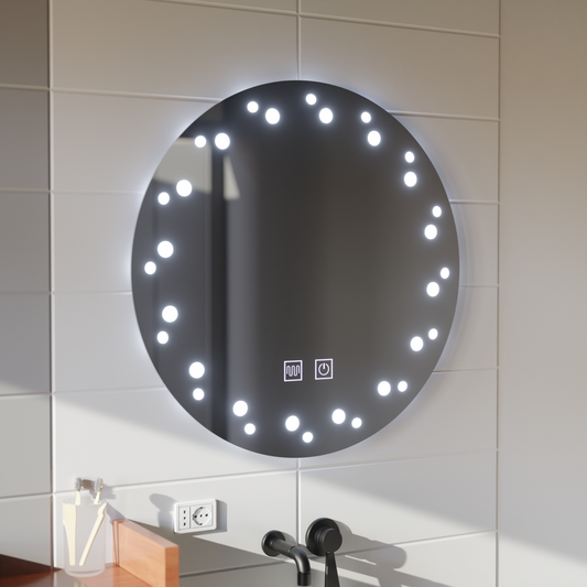 LED Touch Ivory Mirror System System 70x70cm