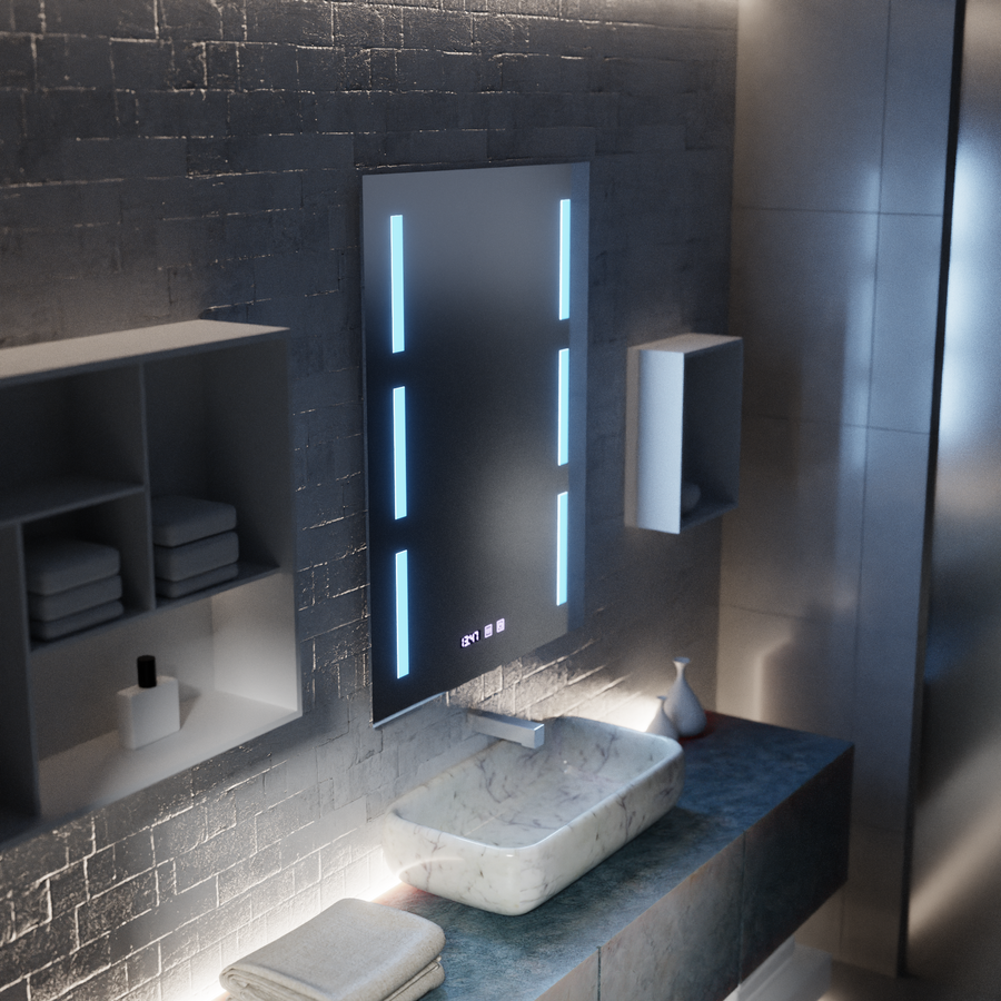 Καθρέφτης LED Touch Erich S86/60X80 Demist System, Ρολόι και Θερμοκρασία 60x80 cm