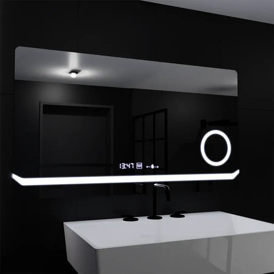 Mirror LED ορθογώνιο 80x60cm Ορισμός Motionglow Marcello Αποσυναρμολόγηση του συστήματος απόψυξης ρολογιού
