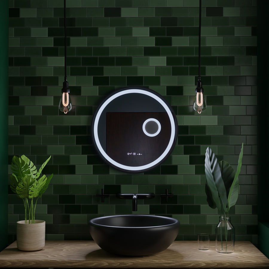 Στρογγυλό LED Mirror Sensor Motionglow Micah Marcello 60 cm Αποστολής Σύστημα απόρριψης ρολογιού