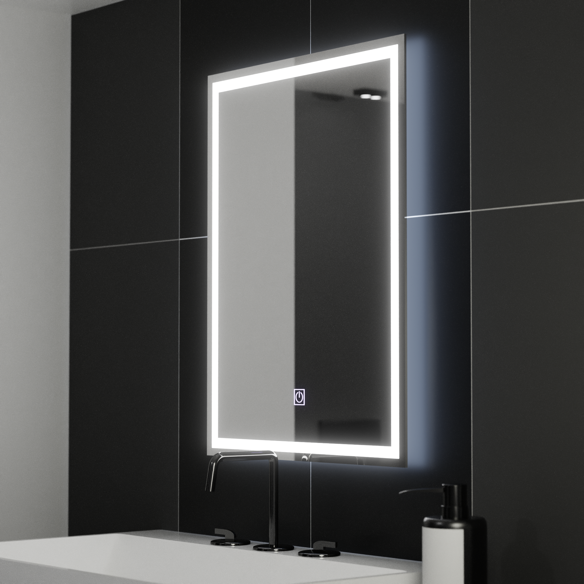 Mirror LED ορθογώνιο πλαίσιο 50x70cm Basic Touch