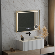 LED Mirror Sensor Motionglow Francesca 80x60 CM Cold Light/Cold/Neutra Dimable System Ρολόι Μάρκα Marcello Funghhi Συλλογή