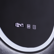 LED Touch Wilhelm Mirror System, ρολόι και θερμοκρασία 50x80 cm