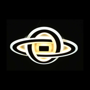 Πολυέλαιος LED CRINELLA 44W, Διάμετρος 23cm, Κρύο/Ζεστό/Ουδέτερο φως 3000K/4000K/6000K, Μαύρο, Μεταλλικό και Ακρυλικό