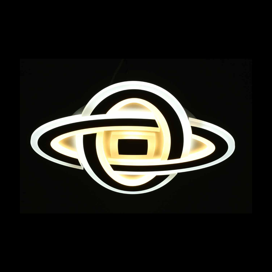 Πολυέλαιος LED CRINELLA 44W, Διάμετρος 23cm, Κρύο/Ζεστό/Ουδέτερο φως 3000K/4000K/6000K, Μαύρο, Μεταλλικό και Ακρυλικό