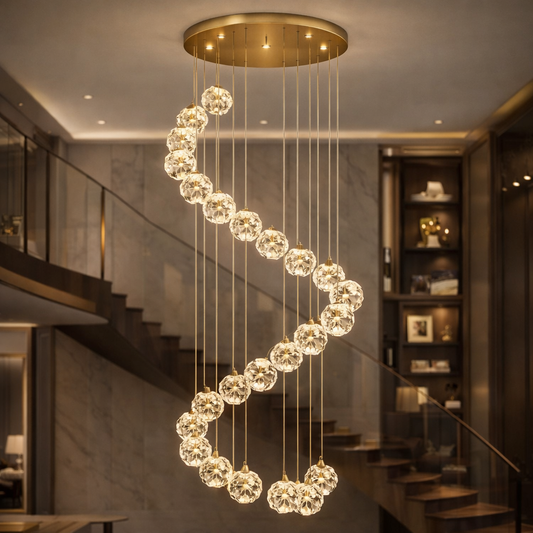 Crystal LED KILKENNY Culmino Πολυέλαιος, 144W, Neutral Light, Διάμετρος 60cm, Χρυσός