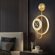 Εφαρμόστε LED Bridger 18W Ολοκληρωμένο μαύρο χρυσό ρολόι
