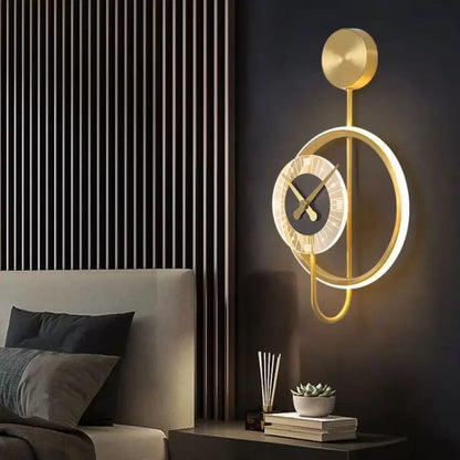 Εφαρμόστε LED Bridger 18W Ολοκληρωμένο μαύρο χρυσό ρολόι