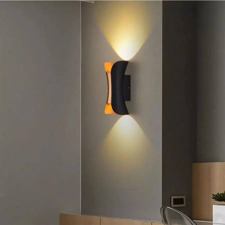 Εφαρμόστε εξωτερικό LED Pauline, 10W, Metal, Black and Gold