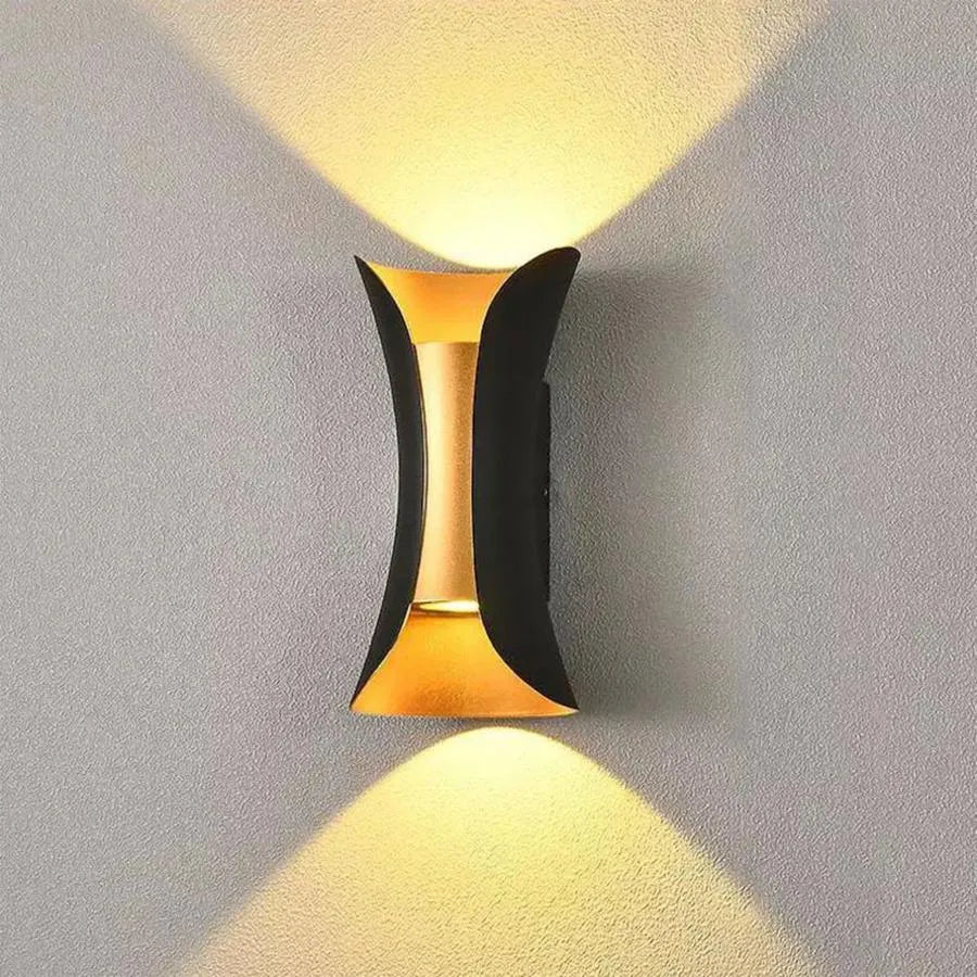 Εφαρμόστε εξωτερικό LED Pauline, 10W, Metal, Black and Gold