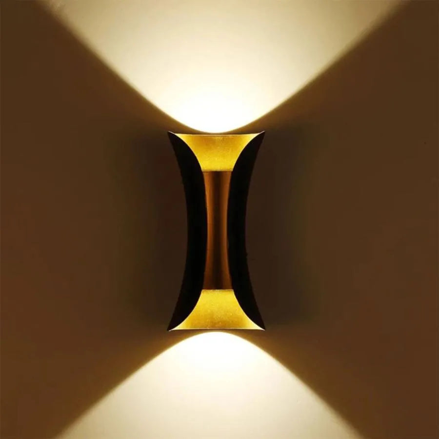 Εφαρμόστε εξωτερικό LED Pauline, 10W, Metal, Black and Gold