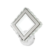 Εφαρμόστε Terrano LED με κρυστάλλους, τετράγωνο, 24W, κρύο/ζεστό/ουδέτερο φως, λευκό και ανοξείδωτο