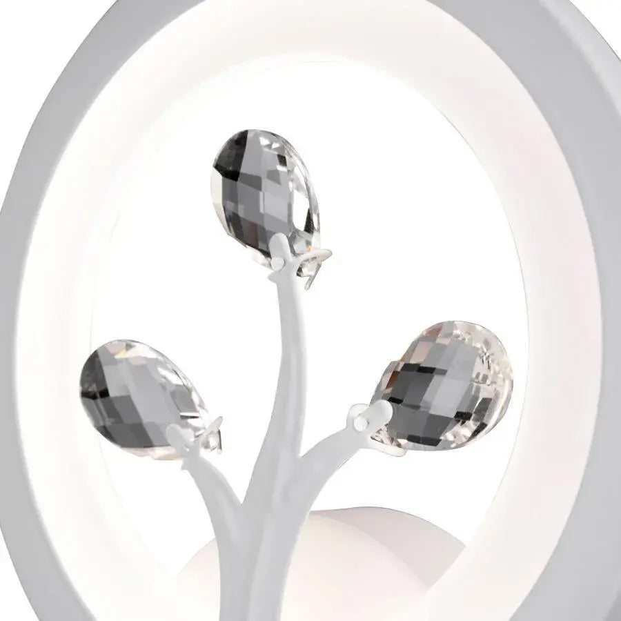 Εφαρμόστε Daisy LED, 13W, κρύο/ζεστό/ουδέτερο φως, λευκό με κρύσταλλο