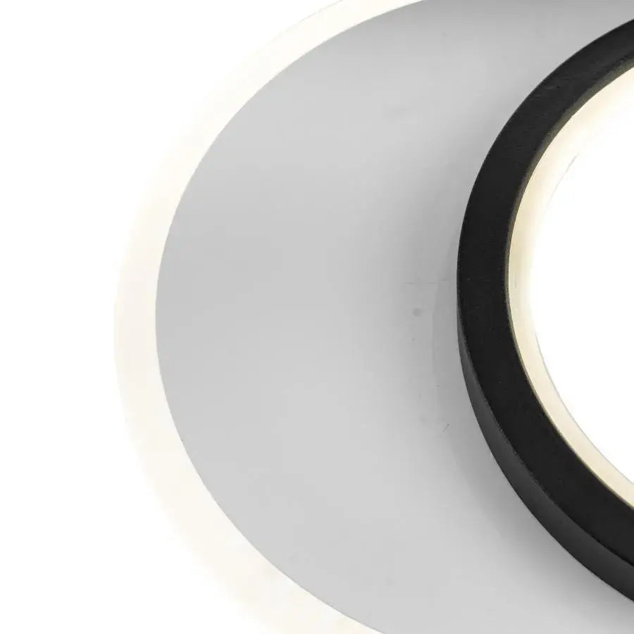 Επιτοίχιο φωτιστικό LED 27W SMALON, 2 κύκλοι, Κρύο/Ζεστό/Ουδέτερο φως, Μαύρο Λευκό