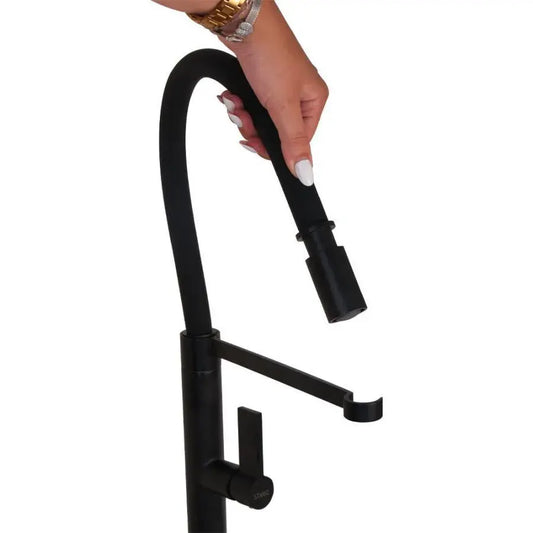 Μπαταρία κουζίνας, υγειονομικό ορείχαλκο, μαύρο, CF2045