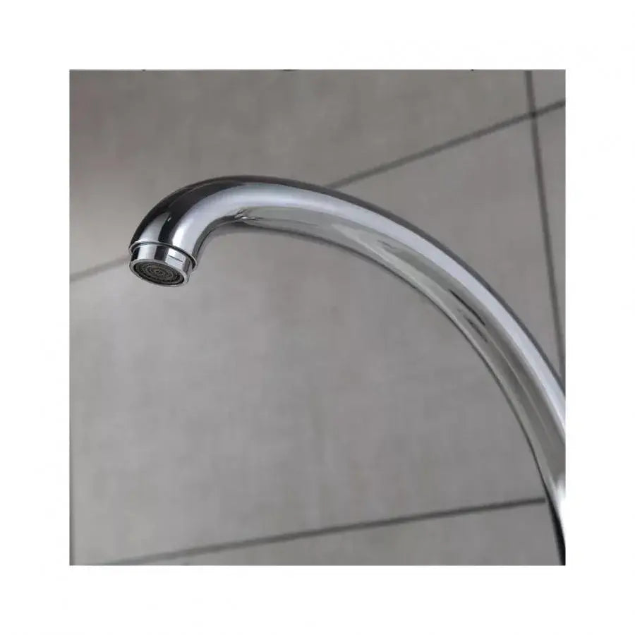 LB00C χρωμίου chrome μπαταρία κουζίνας, περιστρεφόμενος σωλήνας κύκνου, κεραμική κασέτα, πλήρες σετ με εξαρτήματα και σύστημα στερέωσης