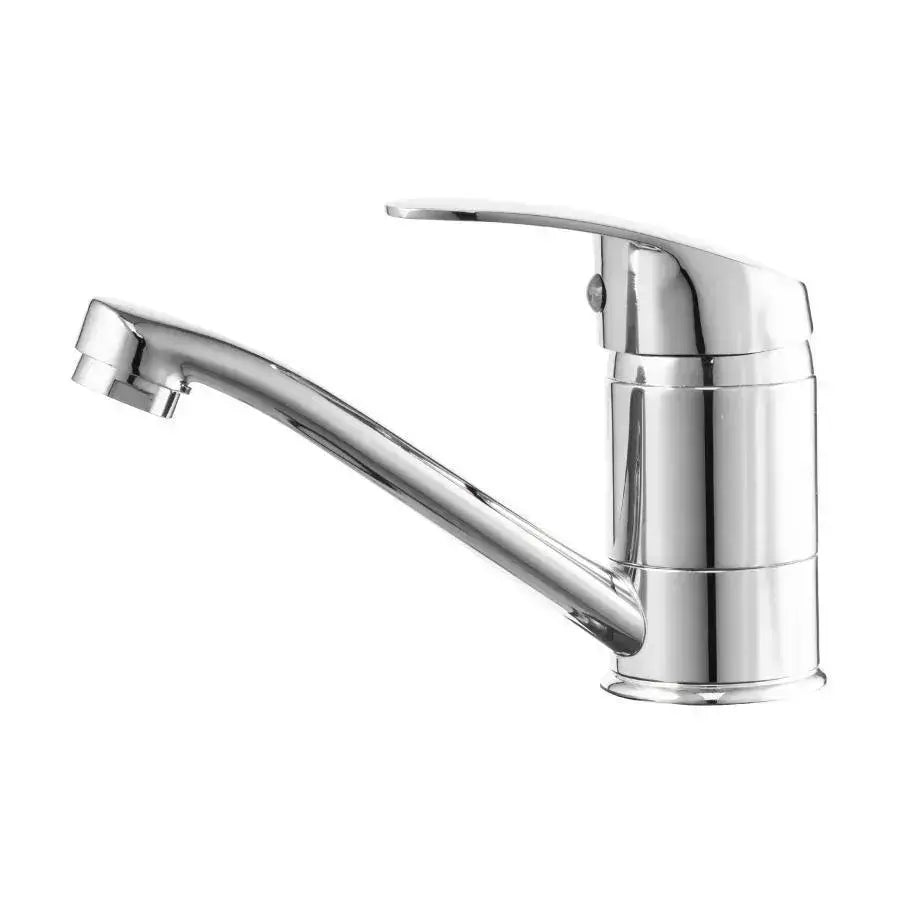 Μπαταρία Washbasin, σωλήνας περιστροφής, μήκος 18 εκατοστών, κεραμική κασέτα, χρώμιο, σύνδεση περιλαμβάνεται