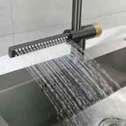 Μπαταρία κουζίνας με μαύρο ντους από ανοξείδωτο χάλυβα με καταρράκτη YB1500H