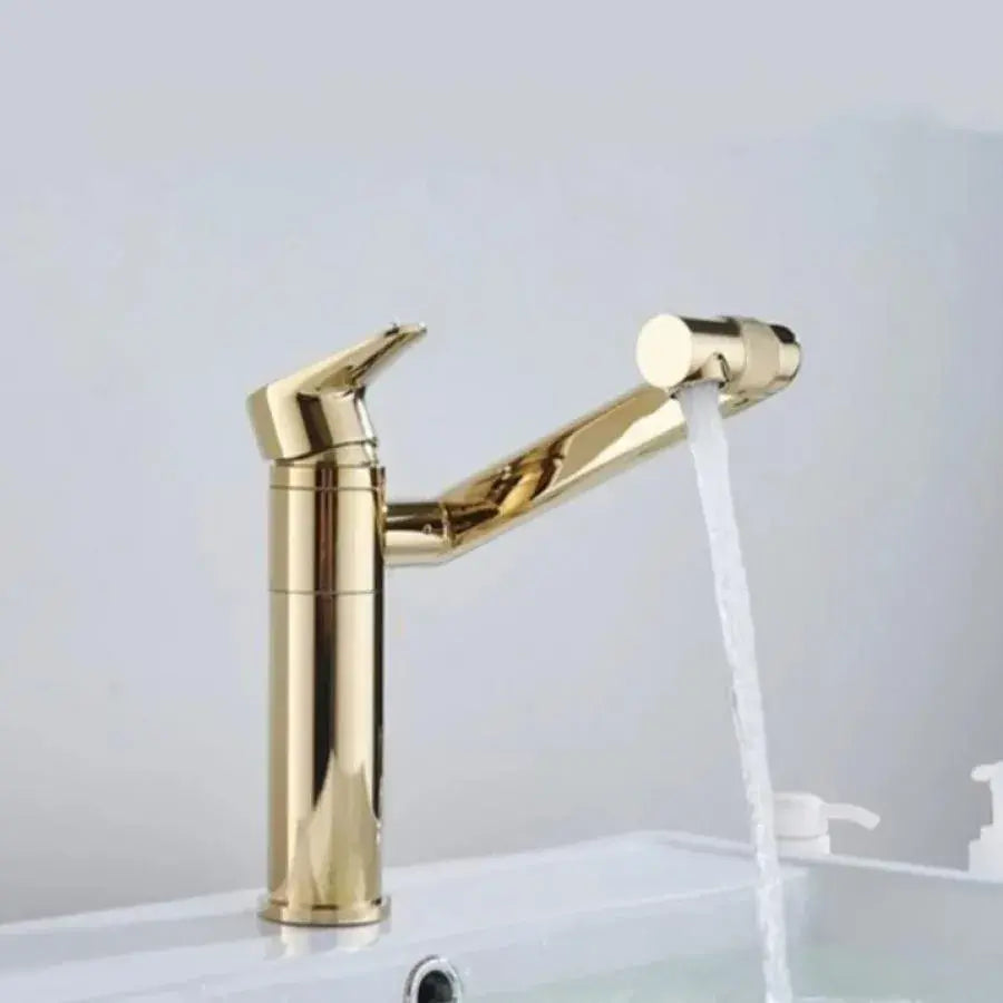 Μπαταρία Washbasin, υγιεινό ορείχαλκο, χρυσός, CF101/A