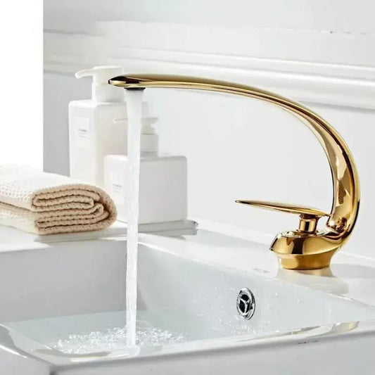 Μπαταρία Washbasin, υγιεινό ορείχαλκο, χρυσός, OD/2054