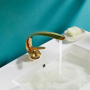 Μπαταρία Washbasin, υγιεινό ορείχαλκο, χρυσός, OD/2054